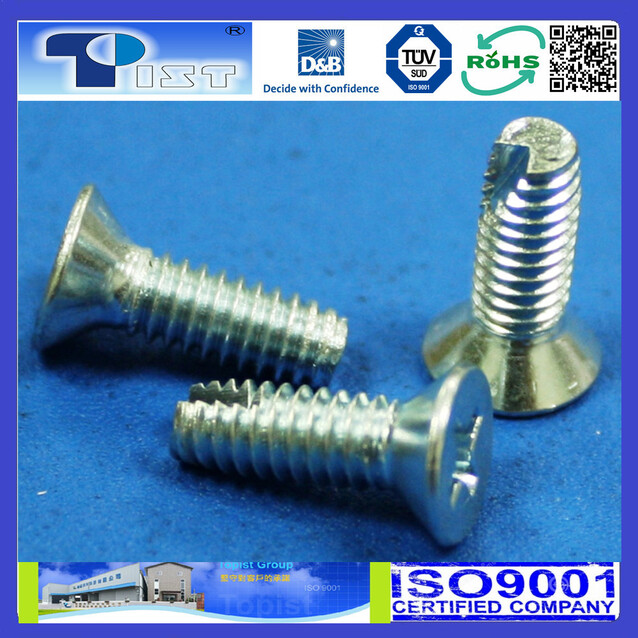 Flat Head, Phil, Machine Screw, Thread cutted, Zine Plated