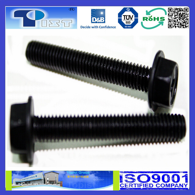 Hex Washer Head, Phil, Machine Screw, Black Oxide